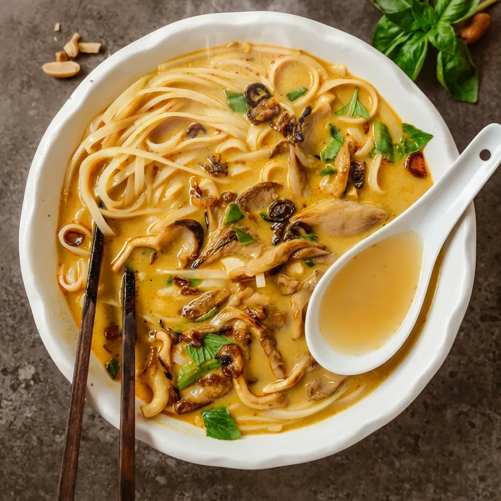 Best Peanut Satay Pho in Calgary NE — rich satay broth noodle soup